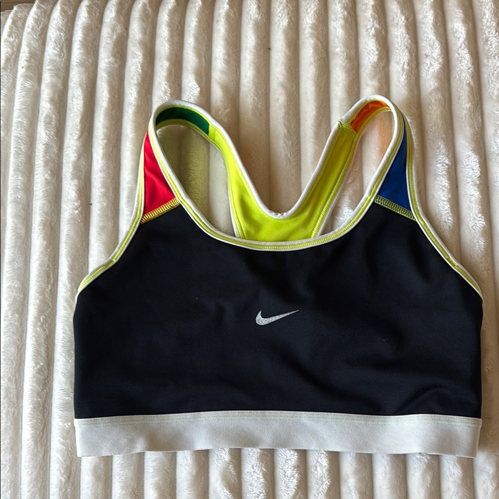 Nike Black Sports Bra with Racerback Design